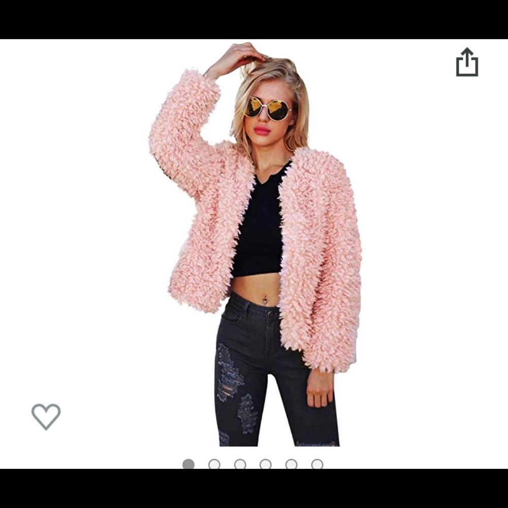Pink fur / fuzzy coat